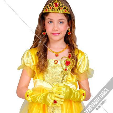 e-carnavalskleding-SYK Prinses set  Anna geel