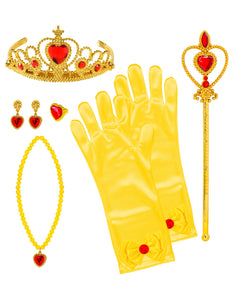 e-carnavalskleding-SYK Prinses set  Anna geel