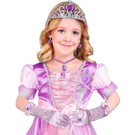 e-carnavalskleding-SYK Prinses set Anna paars