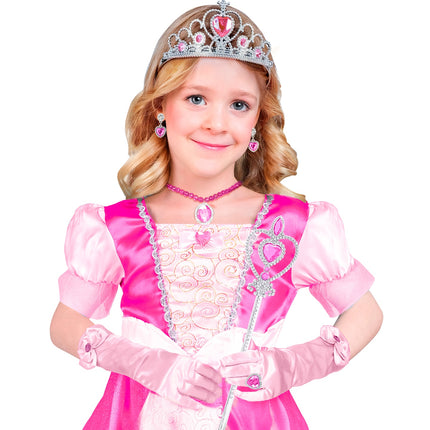 e-carnavalskleding-SYK Prinses set Anna roze
