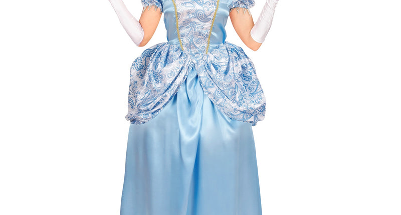 e-carnavalskleding-SYK Prinsessen jurk blauw sprookjes