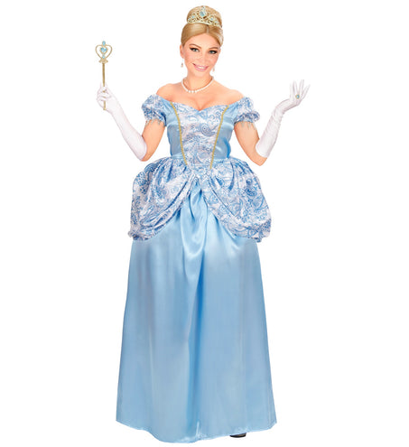 e-carnavalskleding-SYK Prinsessen jurk blauw sprookjes