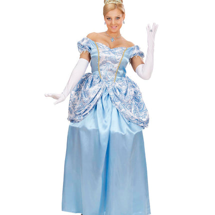 e-carnavalskleding-SYK Prinsessen jurk blauw sprookjes