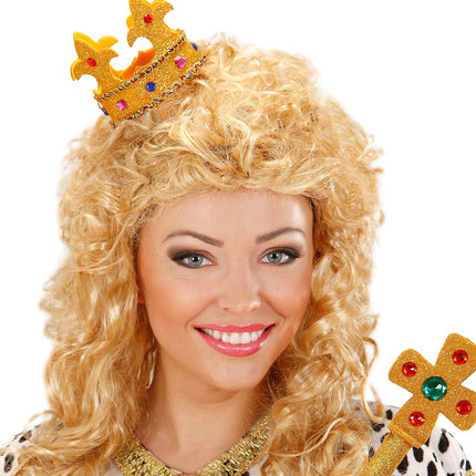 e-carnavalskleding-SYK Prinsessen koningin kroon goud Alicia