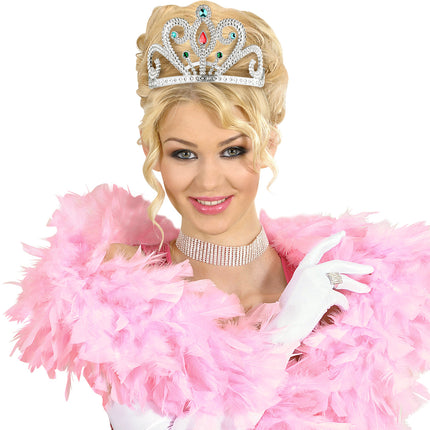 e-carnavalskleding-SYK Prinsessenkroon met diamanten zilver