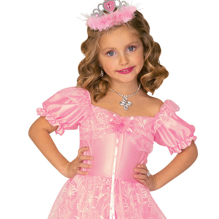 e-carnavalskleding-SYK Prinsessenkroon met stafje en marabou