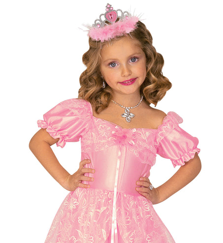 e-carnavalskleding-SYK Prinsessenkroon met stafje en marabou