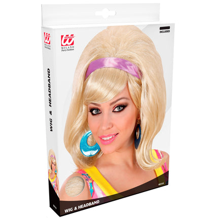 e-carnavalskleding-SYK pruik 60s modieus blond
