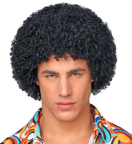 e-carnavalskleding-SYK Pruik 70's Jesse zwart