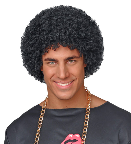 e-carnavalskleding-SYK Pruik 70's Jesse zwart