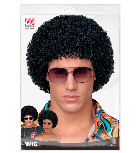 e-carnavalskleding-SYK Pruik 70's Jesse zwart
