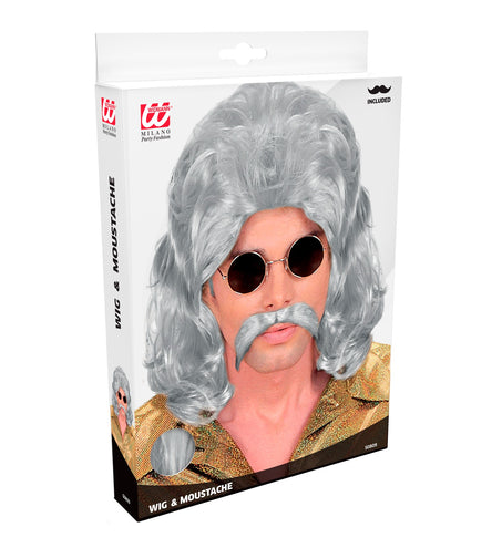 e-carnavalskleding-SYK pruik 70s man grijs