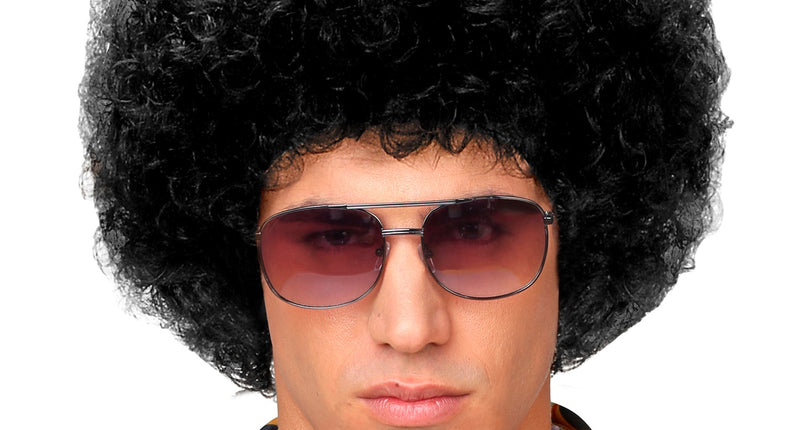 e-carnavalskleding-SYK pruik Afro unisex zwart