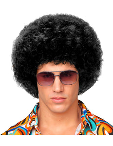 e-carnavalskleding-SYK pruik Afro unisex zwart