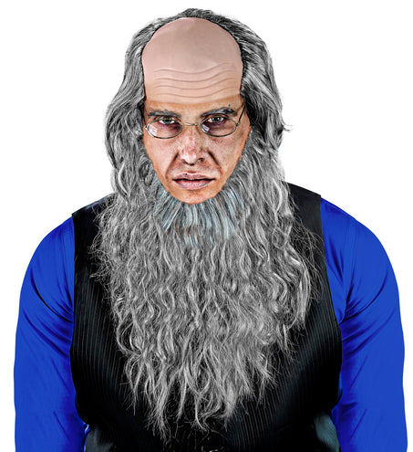e-carnavalskleding-SYK Pruik Amish met baard en bril