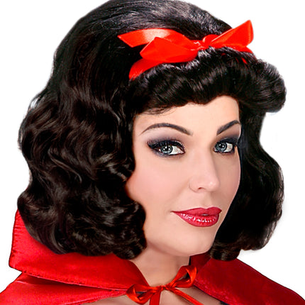 e-carnavalskleding-SYK Pruik Bianca Met Lint (In Plastic Zak)