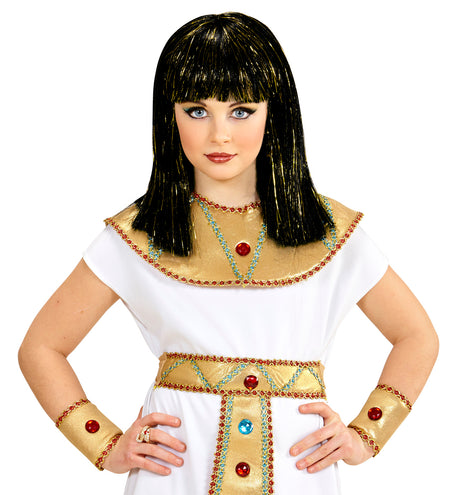 e-carnavalskleding-SYK Pruik, Cleopatra Kind