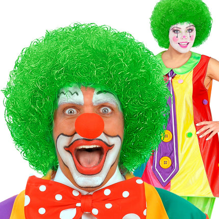e-carnavalskleding-SYK pruik clown groen