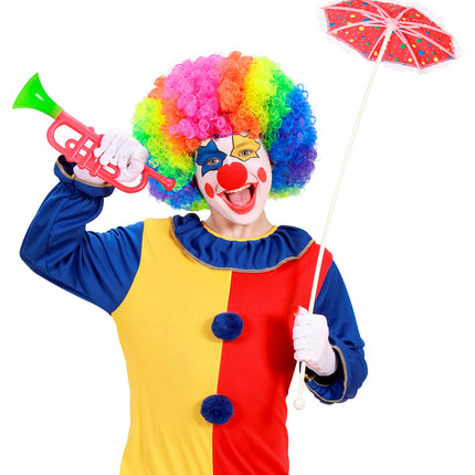 e-carnavalskleding-SYK Pruik Clown Multikleuren