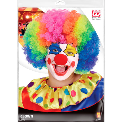 e-carnavalskleding-SYK Pruik Clown Multikleuren