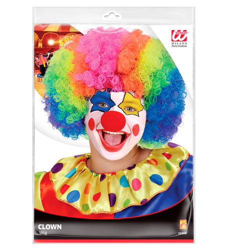 e-carnavalskleding-SYK Pruik Clown Multikleuren