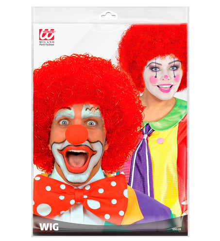 e-carnavalskleding-SYK pruik clown rood