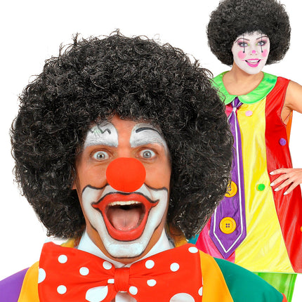 e-carnavalskleding-SYK pruik clown zwart