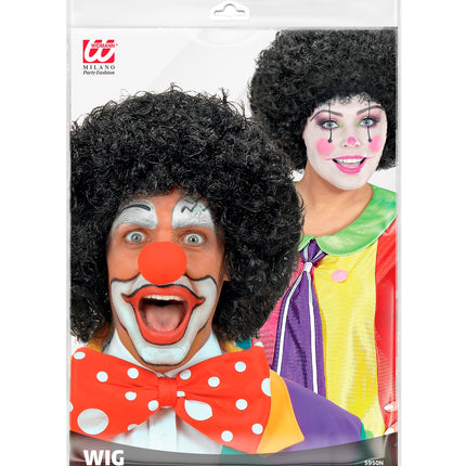 e-carnavalskleding-SYK pruik clown zwart
