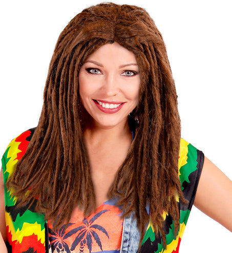 e-carnavalskleding-SYK Pruik, Dreadlocks Bruin