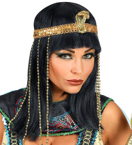 e-carnavalskleding-SYK Pruik Egyptische keizerin Victoria dames