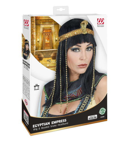 e-carnavalskleding-SYK Pruik Egyptische keizerin Victoria dames