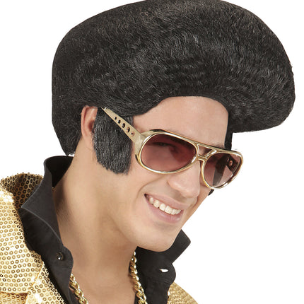 e-carnavalskleding-SYK Pruik Elvis king of rock 'n roll