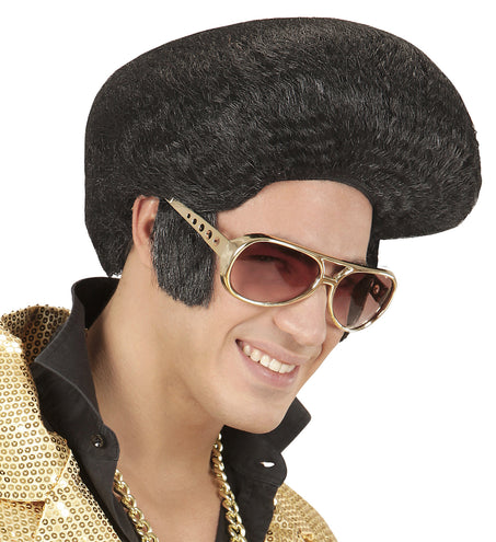 e-carnavalskleding-SYK Pruik Elvis king of rock 'n roll