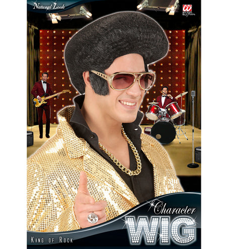 e-carnavalskleding-SYK Pruik Elvis king of rock 'n roll