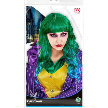 e-carnavalskleding-SYK Pruik Evil joker lang haar