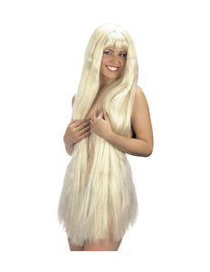 e-carnavalskleding-SYK pruik extra lang blond 100cm