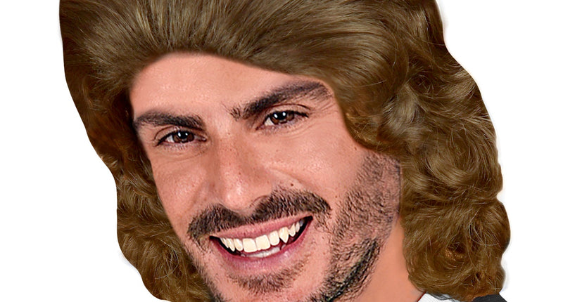 e-carnavalskleding-SYK pruik frankie bruin in doos