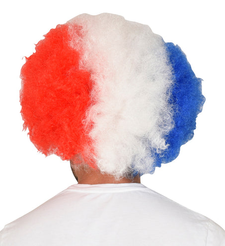 e-carnavalskleding-SYK Pruik Frankrijk blauw wit rood