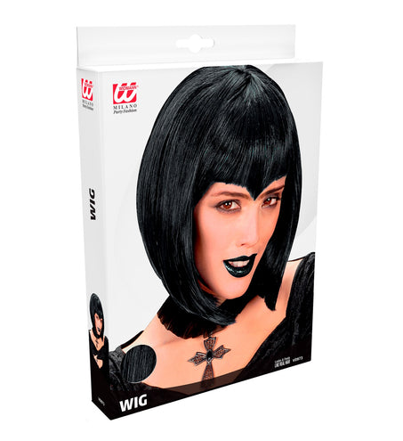 e-carnavalskleding-SYK pruik gothic vamp zwart