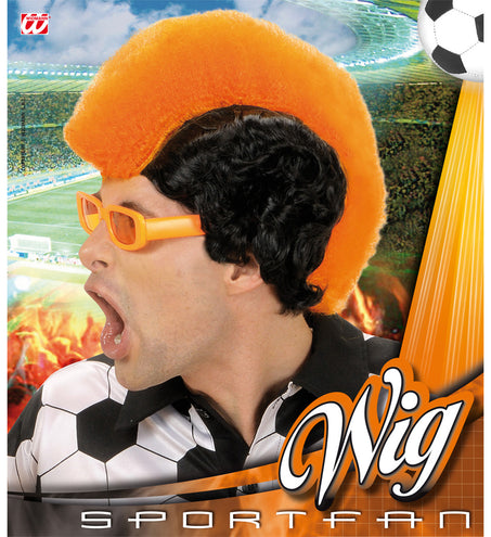 e-carnavalskleding-SYK Pruik hanenkam oranje