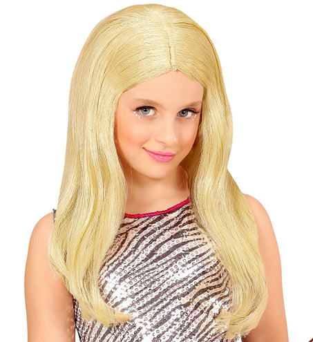 e-carnavalskleding-SYK Pruik, Hanna Blond Kind