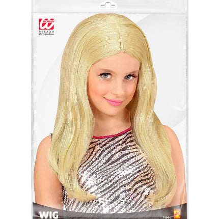 e-carnavalskleding-SYK Pruik, Hanna Blond Kind
