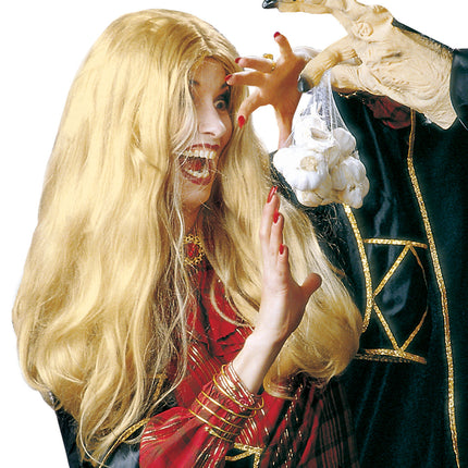 e-carnavalskleding-SYK Pruik Heks Morgana Blond (In Plastic Doos)