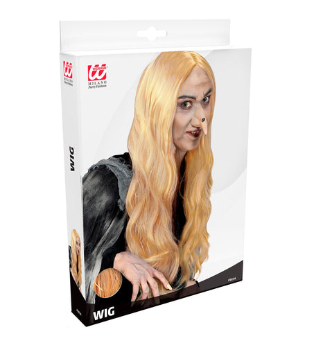 e-carnavalskleding-SYK Pruik Heks Morgana Blond (In Plastic Doos)