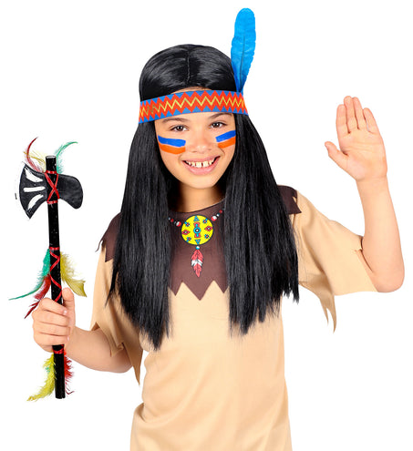 e-carnavalskleding-SYK Pruik indiaan voor kinderen