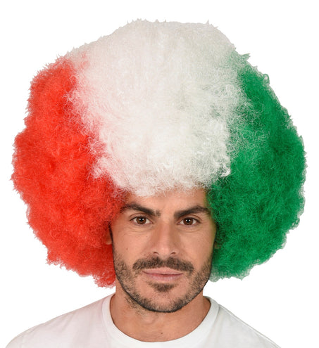 e-carnavalskleding-SYK Pruik Italië rood wit groen