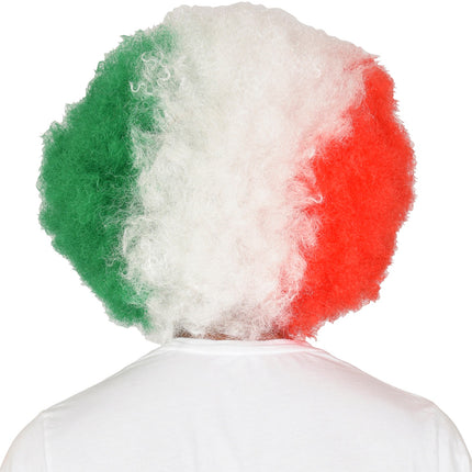 e-carnavalskleding-SYK Pruik Italië rood wit groen
