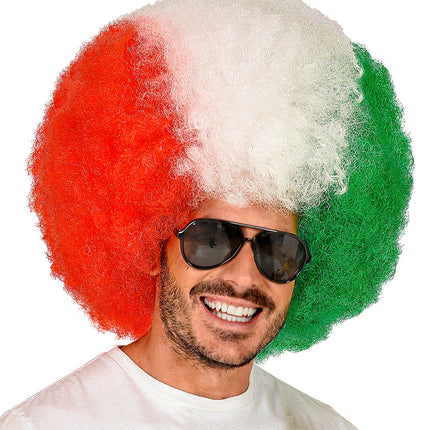 e-carnavalskleding-SYK Pruik Italië rood wit groen