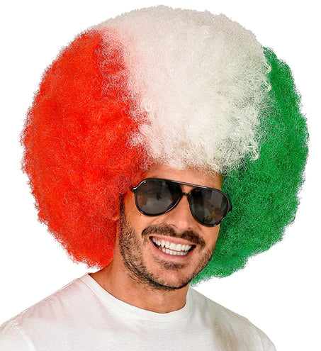 e-carnavalskleding-SYK Pruik Italië rood wit groen