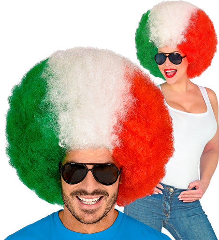 e-carnavalskleding-SYK Pruik Italië rood wit groen